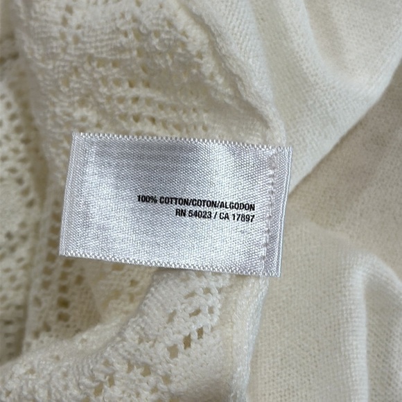 Old Navy Cream sleeveless knit cardigan vest belted lace back Plus XXL - Picture 10 of 10